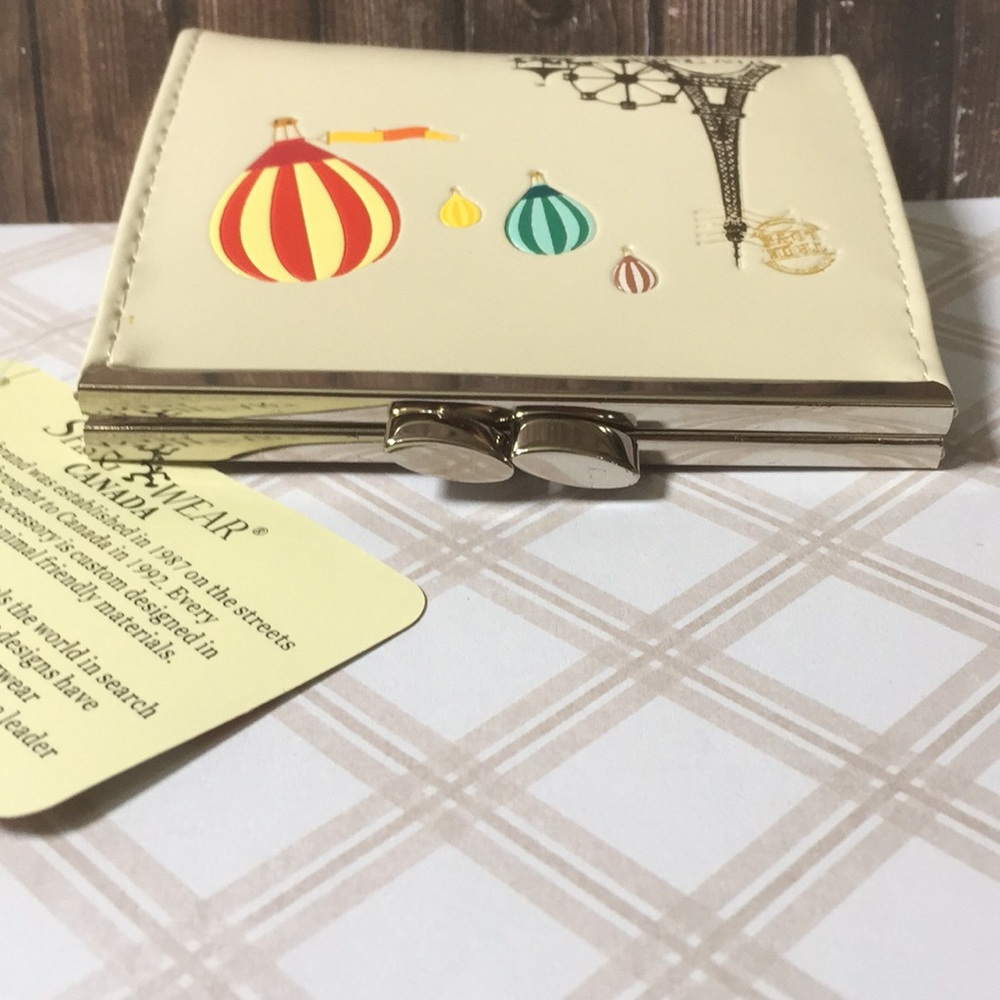 NWT Kiss Lock Coin Purse - Paris Hot Air Balloons - Picture 7 of 10